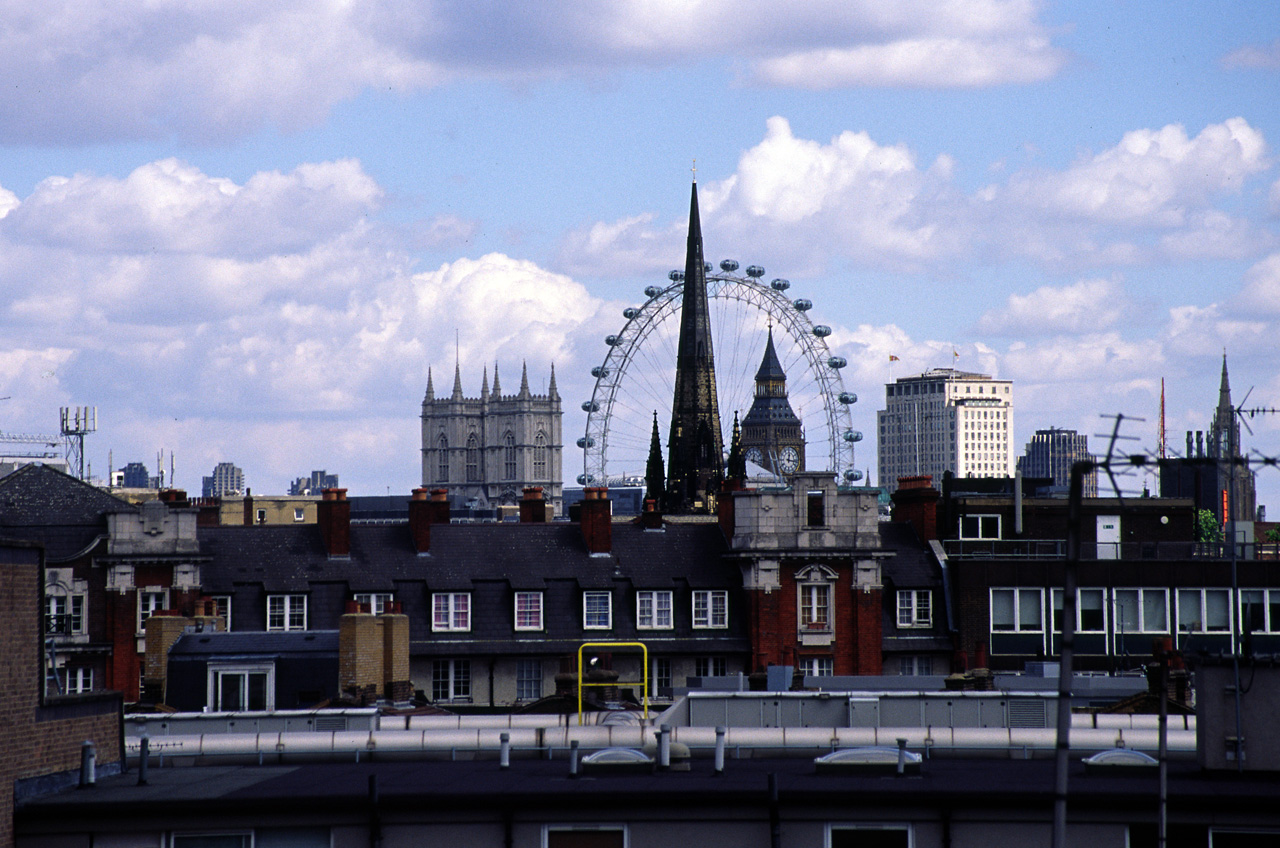 05-08-03, 002, The Eye, Big Ben, and Westminster Abbey London, UK