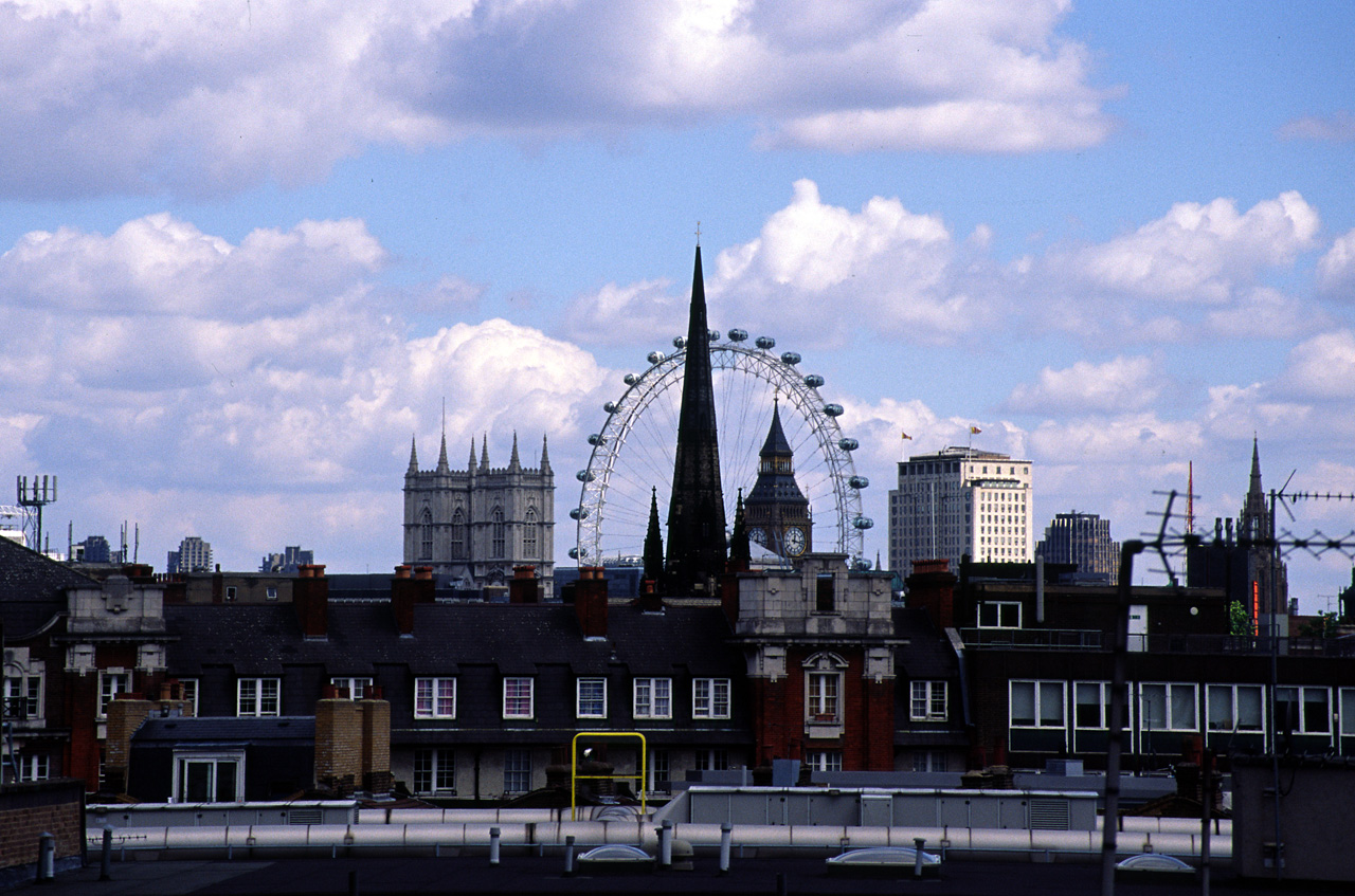 05-08-03, 003, The Eye, Big Ben, and Westminster Abbey London, UK