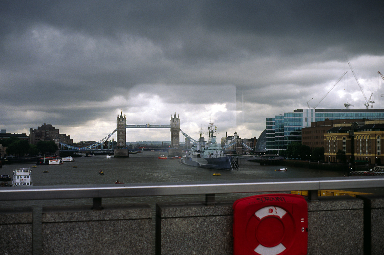 05-08-04, 095, Tower Bridge while crossing over the Thames, London, UK