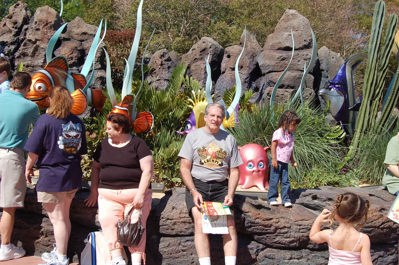 07-02-28, 019, Gerry with Nemo and Friends, Epcot Center, FL